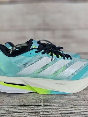 Adidas Adizero Boston 13 NBY Flash Aqua White Lucid Mens Shoes JS4945 Size 10